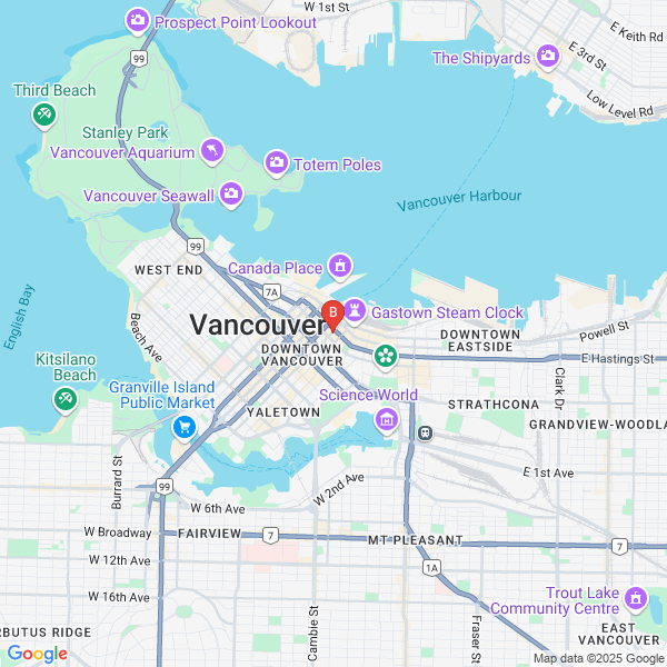 Nexus Global Marketing Group location map: 422 - Richards Street, Vancouver, British Columbia